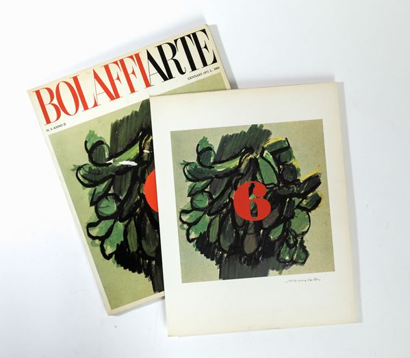 Rivista e riproduzione fotolitografica dell’opera espressamente eseguita per il n°6 di Bolaffiarte del  [..]