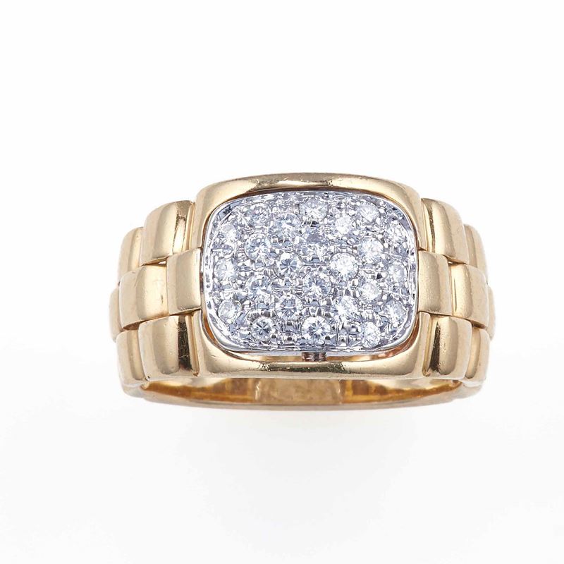 Diamond and gold ring. Signed Damiani  - Auction Jewels - Cambi Casa d'Aste