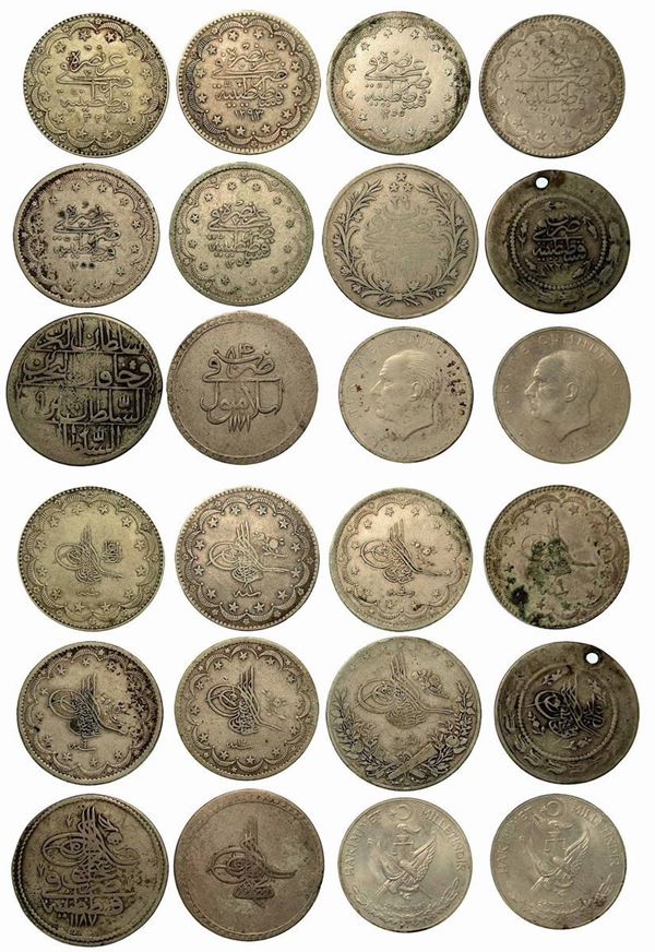 TURCHIA. Lotto di dodici monete.