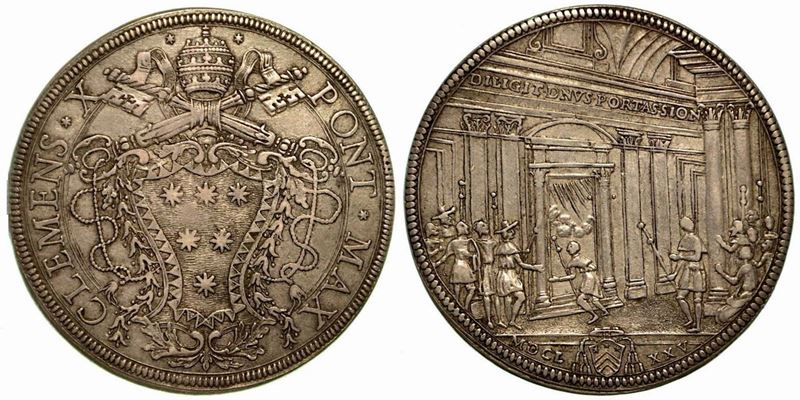 STATO PONTIFICIO. Clemente X (Emilio Altieri), 1670-1676. Piastra del Giubileo 1675.  - Auction Numismatics - Cambi Casa d'Aste