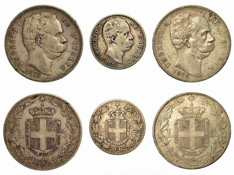 REGNO D'ITALIA. Lotto di tre monete.  - Auction Numismatics - Cambi Casa d'Aste