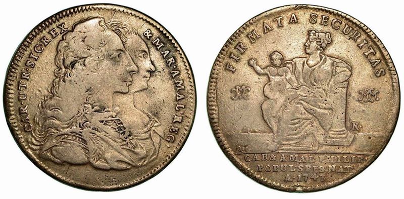 NAPOLI. Carlo di Borbone, 1734-1759. 120 Grana 1747.  - Auction Numismatics - Cambi Casa d'Aste