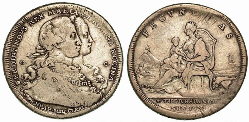 NAPOLI. Ferdinando IV di Borbone, 1759-1799 (primo periodo). 120 Grana 1772.  - Auction Numismatics - Cambi Casa d'Aste