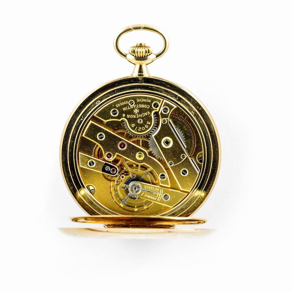 Vacheron & Constantin - Orologio da Tasca Savonette in Oro 14k con Quadrante in Oro e Numeri Breg...