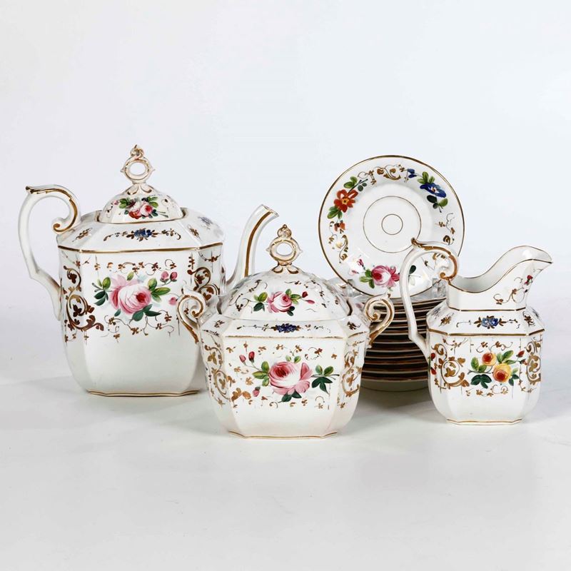 Parte di servizio da tè, XIX secolo  - Asta Ceramiche | Cambi Time - Cambi Casa d'Aste
