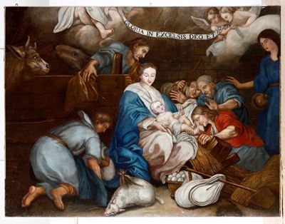 Scuola Napoletana del XVIII Secolo Natività