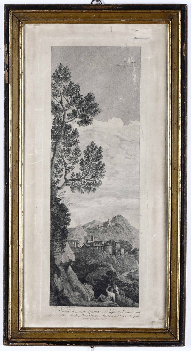 Cunego Joseph Veduta della campagna romana, XVIII secolo  - Auction Rare Books - Cambi Casa d'Aste