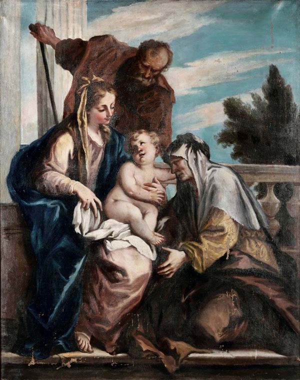 Sebastiano Ricci (Belluno 1659 - Venezia 1734), attribuito a Sacra Famiglia con Sant'Anna