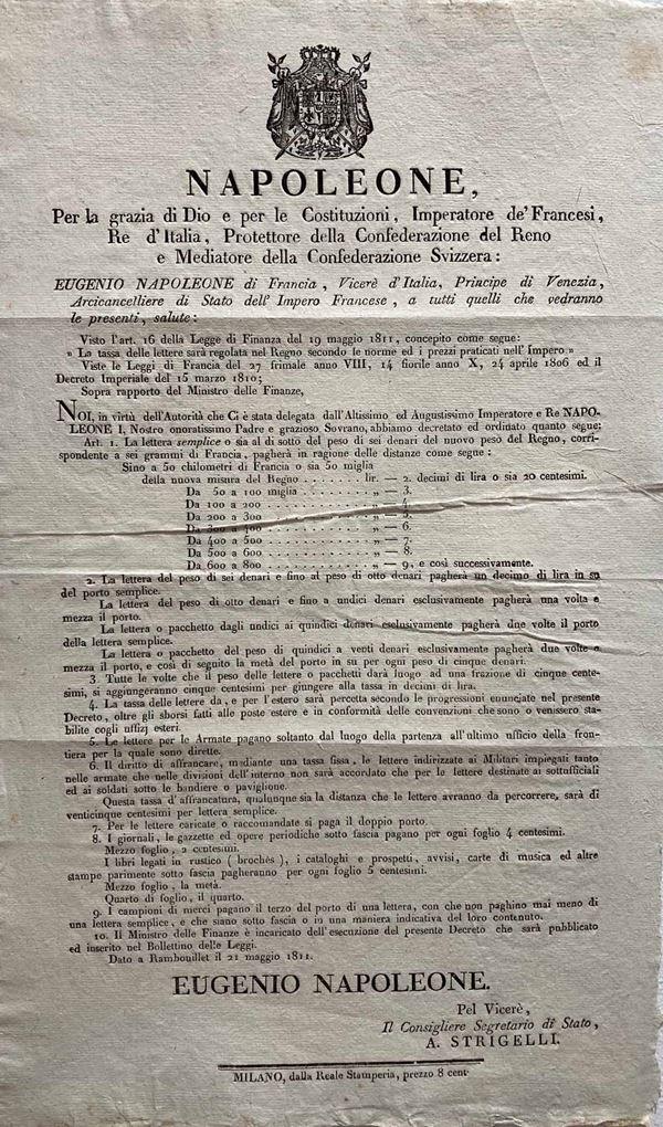 1811, Decreto del 21 maggio 1811 di Eugenio Napoleone