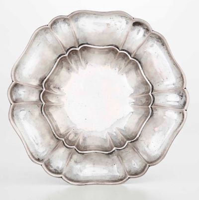 Centrotavola in Argento. Argenteria Milanese del XX Secolo. Argentiere Genazzi