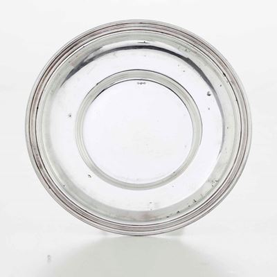 Piattino in Argento. Argenteria Italiana Inizio del XX Secolo. Argentiere Ricci e C., Alessandria