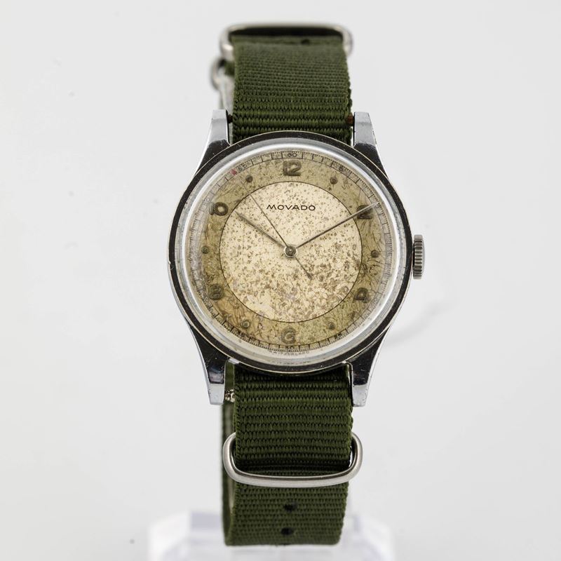 MOVADO - Orologio da polso con cassa a moneta d'acciaio e quadrante bitonale anni '40  - Auction Watches | Timed Auction - Cambi Casa d'Aste