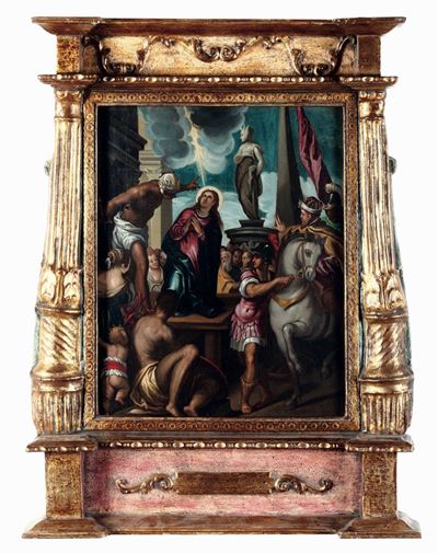 Antonio Vassilacchi (milo 1556 - Venezia 1629)martirio di una Santa