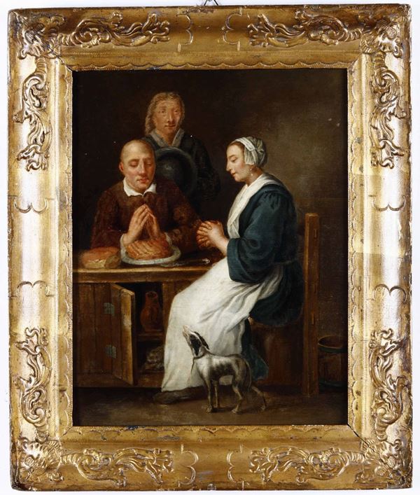 Jacob van Strij (Dordrecht 1756-1815) La preghiera prima del pasto