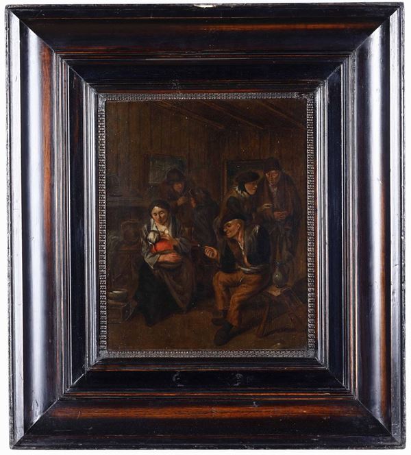 Cornelis Dusart (Haarlem 1660-1704) Interno di locanda