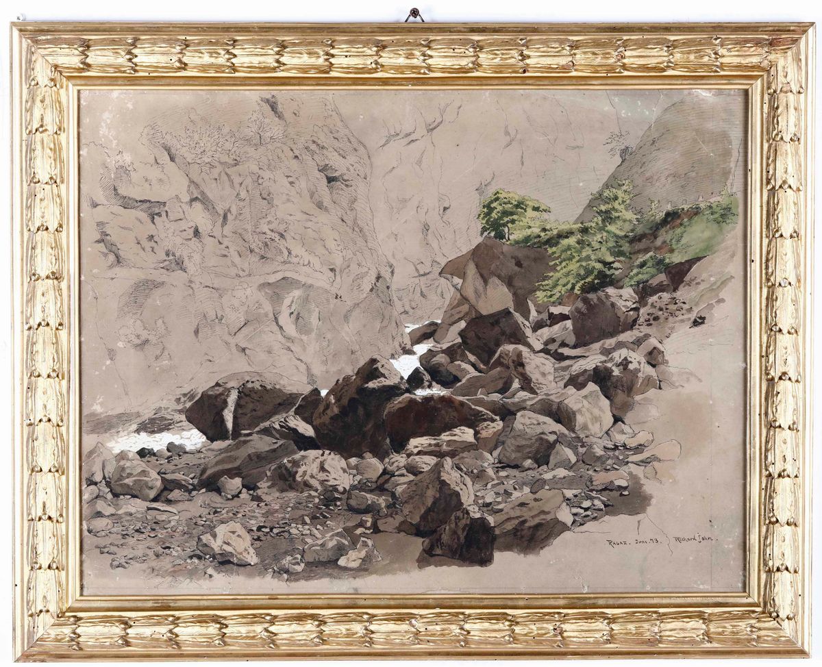 John Richard - Ruscello in Montagna