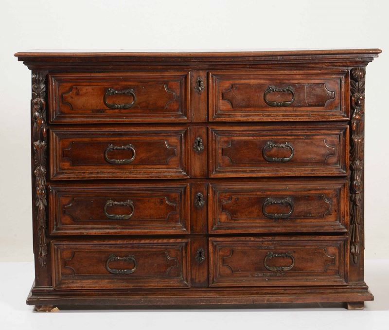 Comò in legno intagliato, XVIII secolo  - Auction Antiques | Time Auction - Cambi Casa d'Aste
