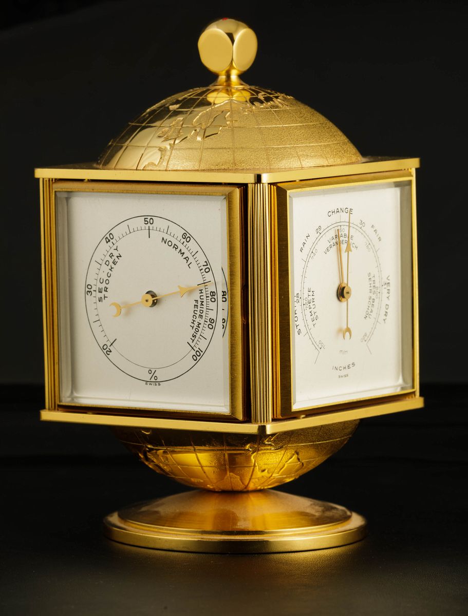 Imhof - Pendola da Tavolo con Stazione Meteorologica a 8 Giorni di Carica con Sveglia, Indicazion...