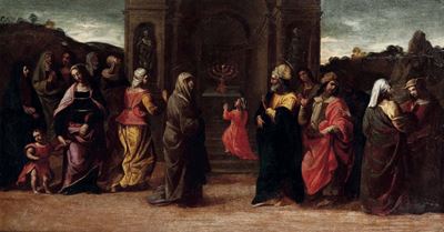 Baldassarre Peruzzi (siena 1481 - Roma 1536), Attribuito Apresentazione della Vergine al Tempio