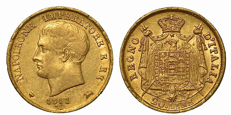 MILANO. Napoleone I, 1801-1815. 20 Lire 1811.  - Auction Numismatics - Cambi Casa d'Aste