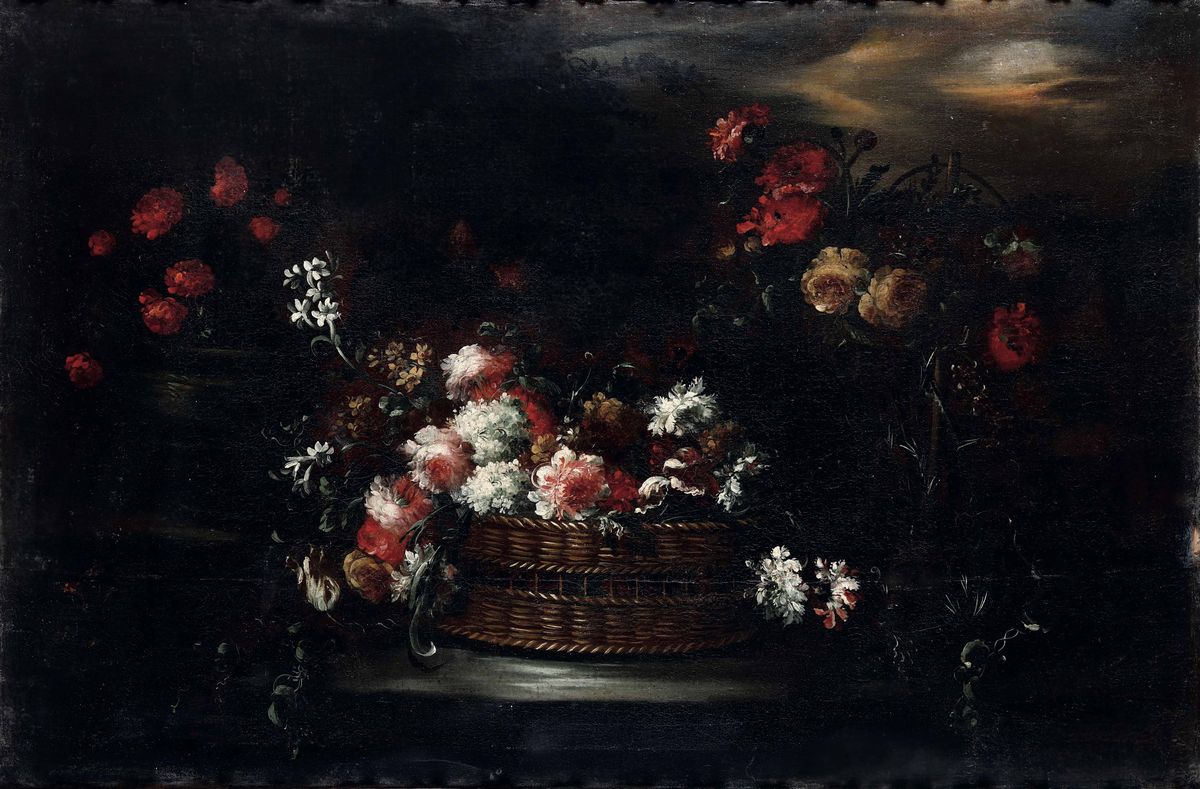 Margherita Caffi (cremona 1650- Milano 1710)nature Morte con Vasi di Fiori