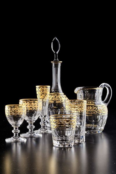 Servizio di Calici “byzance” Francia, Manifattura Baccarat, XX Secolo