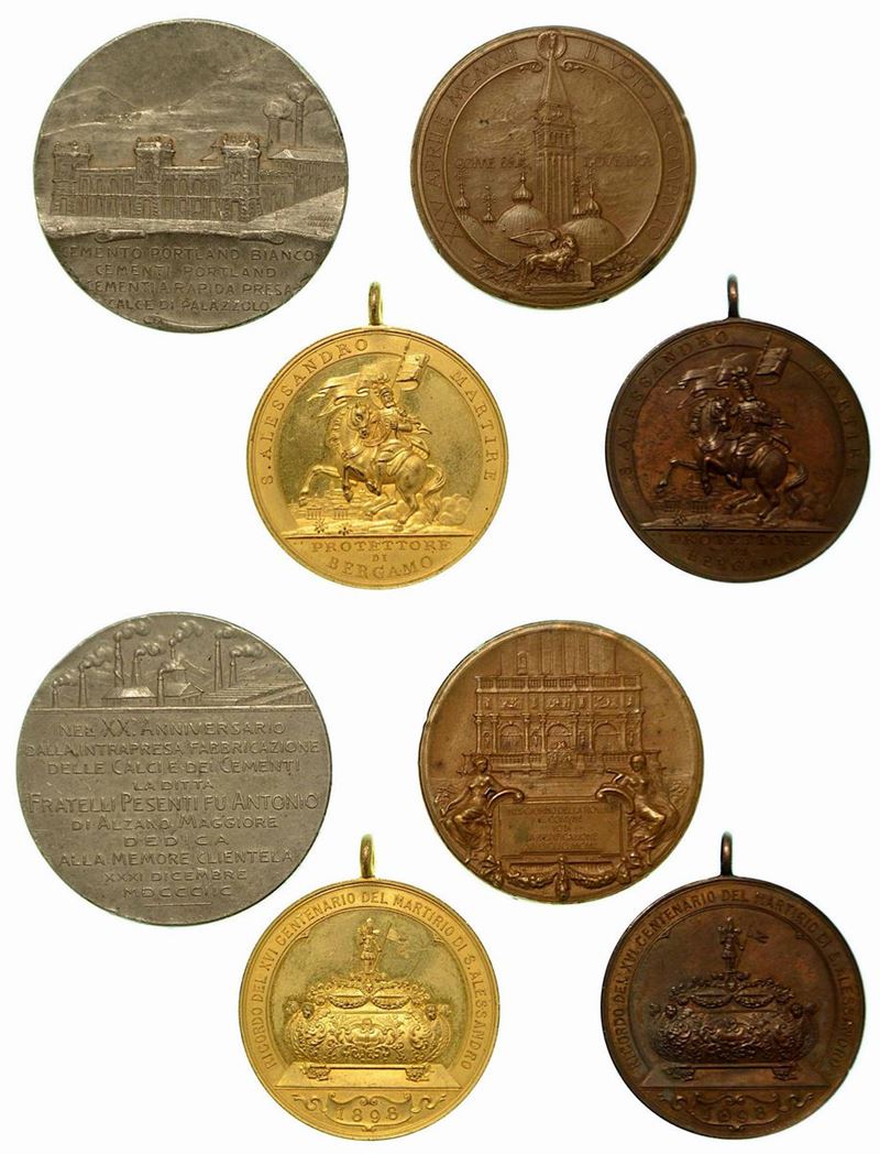 BERGAMO. Lotto di quattro medaglie.  - Auction Numismatics - Cambi Casa d'Aste