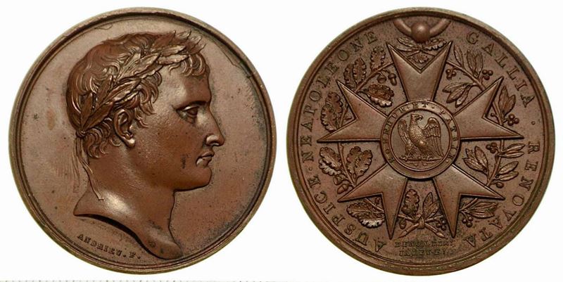 RICOSTITUZIONE DELLA LEGION D'ONORE. Medaglia in bronzo 1804.  - Auction Numismatics - Cambi Casa d'Aste