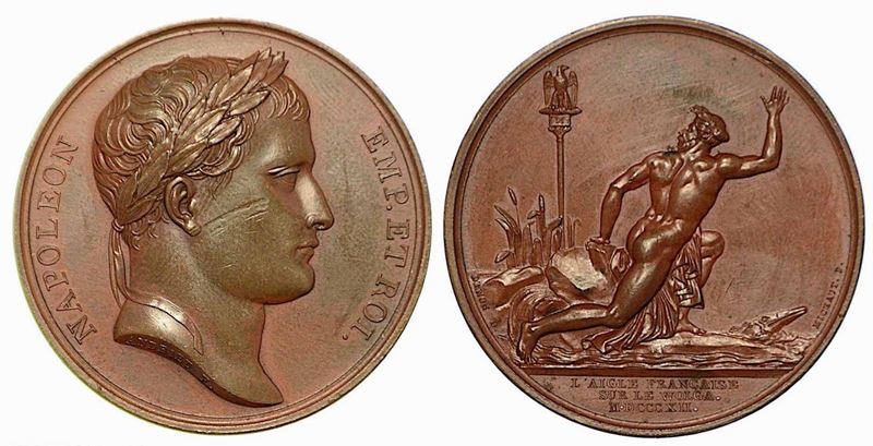 AQUILA FRANCESE SUL VOLGA. Medaglia in bronzo 1812.  - Asta Numismatica - Cambi Casa d'Aste