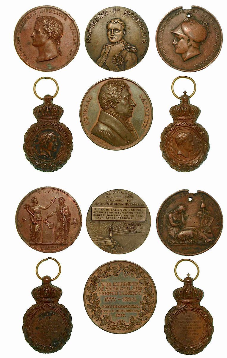 FRANCIA. Lotto di sei medaglie in bronzo.  - Auction Numismatics - Cambi Casa d'Aste