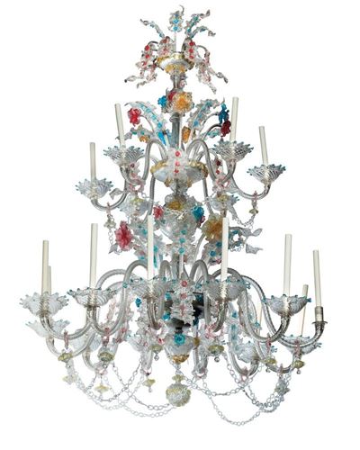 Monumentale Lampadario in Vetro Soffiato, Murano XIX-XX Secolo