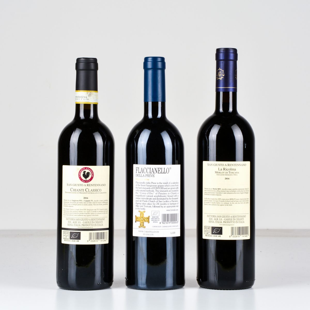 San Giusto a Rentennano, Chianti Classico San Giusto a Rentennano, la Ricolma Merlot Fontodi, Fla...
