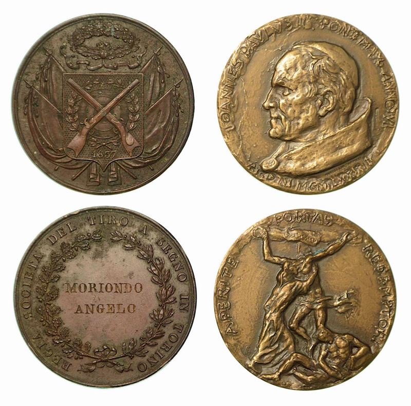 ITALIA. Lotto di due medaglie in bronzo.  - Auction Numismatics - Cambi Casa d'Aste