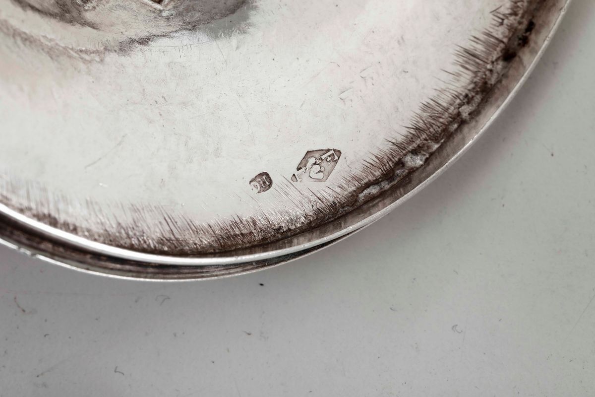 Zuccheriera in Argento Fuso, Sbalzato e Cesellato. Stato Sabaudo, Vercelli, Secondo Quarto del XI...