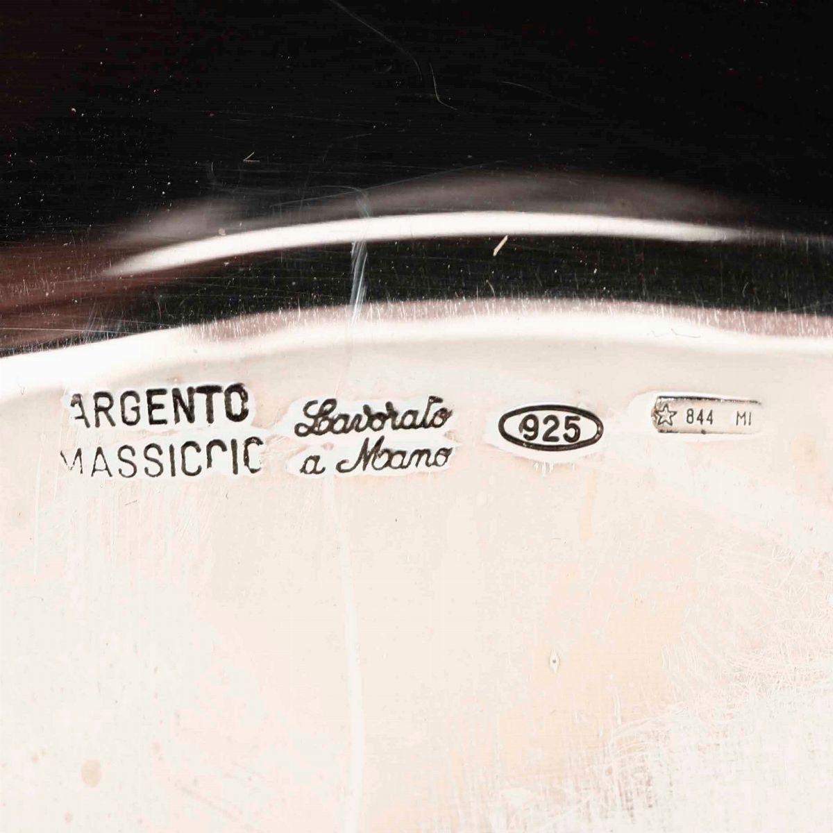 Vassoio in Argento Sterling. Argenteria Artistica Milanese del XX Secolo. Argentiere Giuseppe Sil...