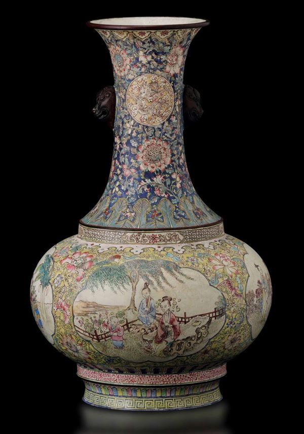 An enamel vase, China, Qing Dynasty