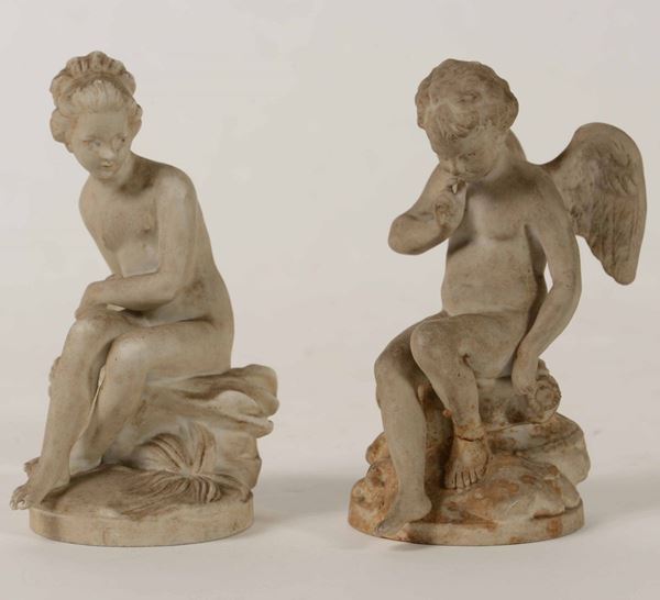 Una scultura e due sculturine, XVIII-XIX secolo