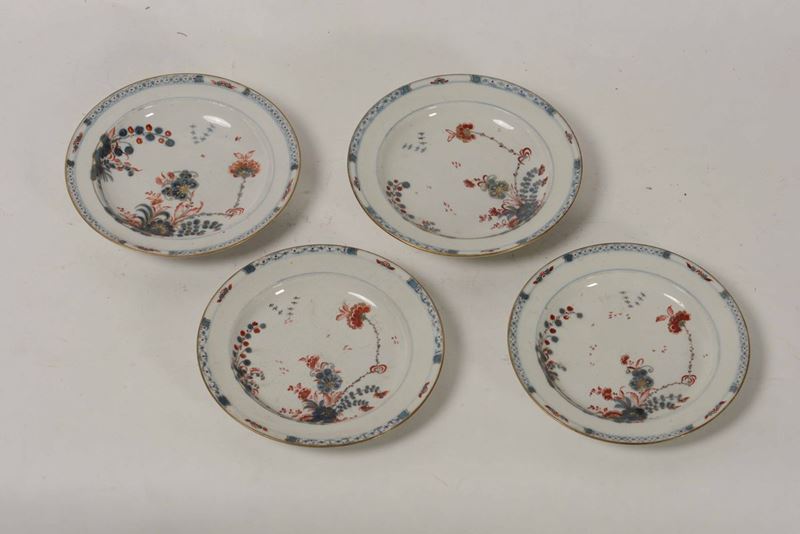 Quattro piatti in porcellana. Manifattura Cozzi, Venezia fine XVIII secolo  - Auction Antiques | Time Auction - Cambi Casa d'Aste