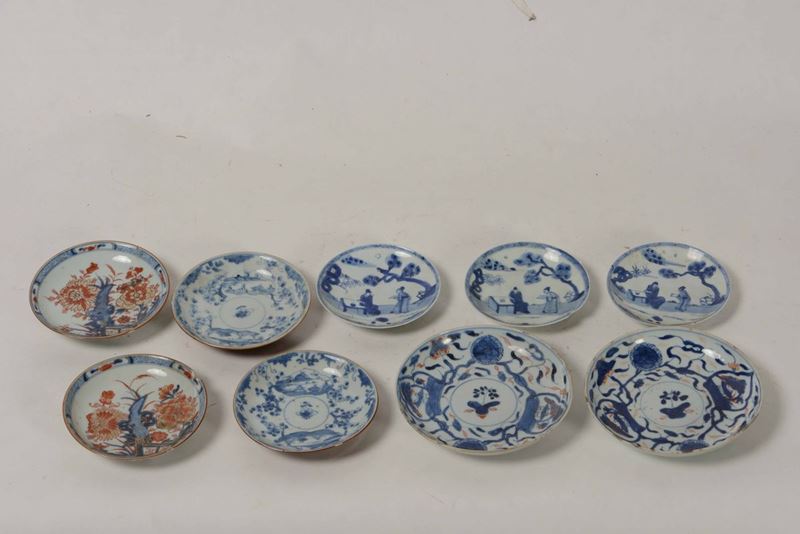 Gruppo di  9 piattini in porcellana Cina XX secolo  - Auction Antiques | Time Auction - Cambi Casa d'Aste