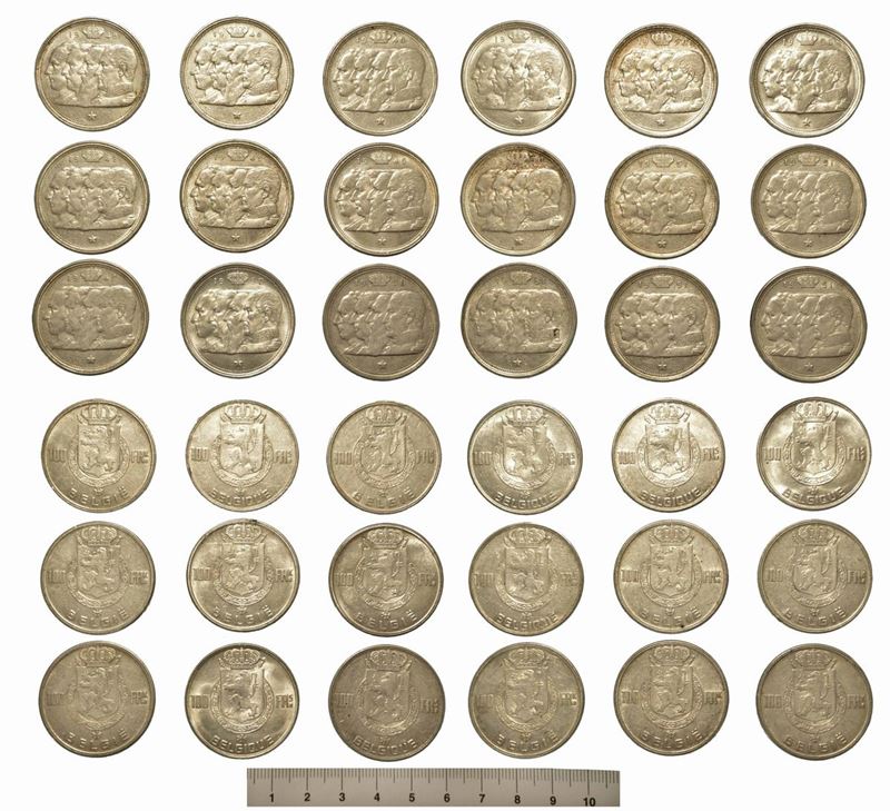 BELGIO. Lotto di 18 monete.  - Auction Numismatics - Cambi Casa d'Aste