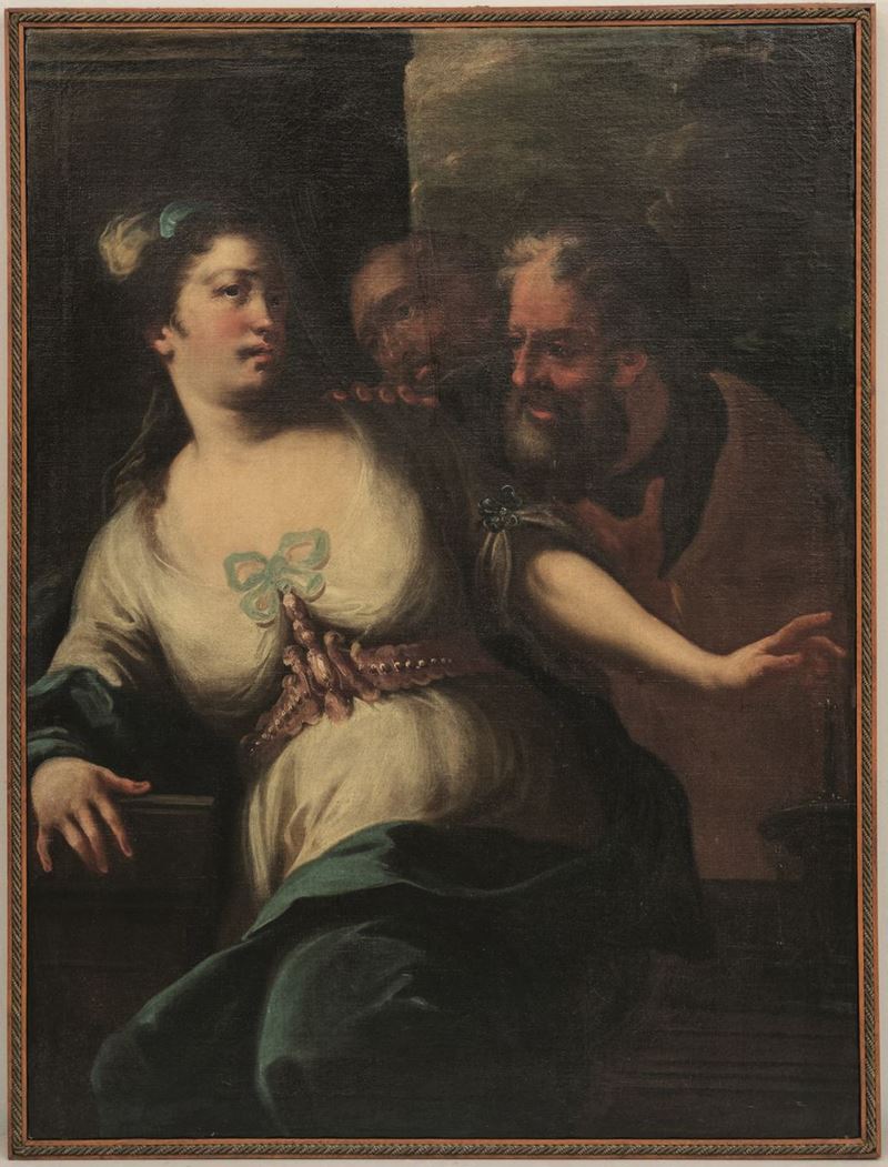 Scuola italiana del XVIII secolo Susanna e i vecchioni  - olio su tela - Auction Old Masters - I - Cambi Casa d'Aste