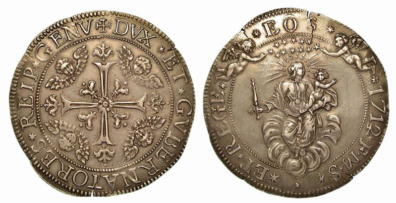 GENOVA. Dogi Biennali, 1528-1797. Scudo largo 1712.  - Auction Numismatics - Cambi Casa d'Aste