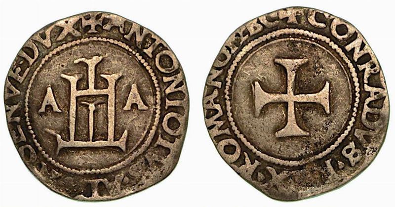 GENOVA. Antoniotto Adorno doge, 1522-1527. Testone.  - Auction Numismatics - Cambi Casa d'Aste