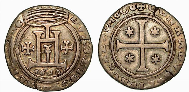GENOVA. Dogi biennali, 1528-1797. Quarto di scudo 1610.  - Auction Numismatics - Cambi Casa d'Aste