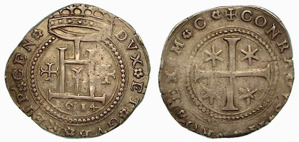 GENOVA. Dogi biennali, 1528-1797. Quarto di scudo 1614.