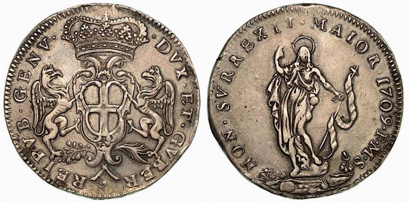 GENOVA. Dogi biennali, 1528-1797. Da 2 lire 1709.  - Auction Numismatics - Cambi Casa d'Aste
