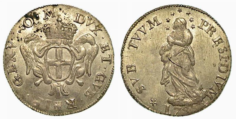 GENOVA. Dogi biennali, 1528-1797. Lira 1745.  - Auction Numismatics - Cambi Casa d'Aste