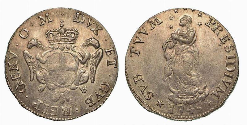 GENOVA. Dogi biennali, 1528-1797. Lira 1745.  - Auction Numismatics - Cambi Casa d'Aste