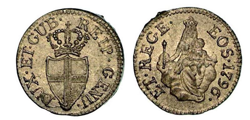 GENOVA. Dogi biennali, 1528-1797. Da 8 denari 1796.  - Auction Numismatics - Cambi Casa d'Aste