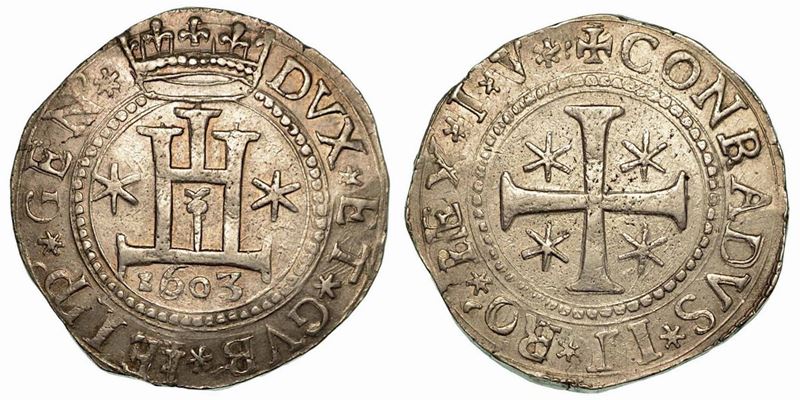 GENOVA. Dogi biennali, 1528-1797. Scudo 1603.  - Auction Numismatics - Cambi Casa d'Aste
